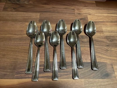 Oneida Flourish Rope Trim, Stainless Steel Soup Spoon And Little Spoon - Image 1 of 4