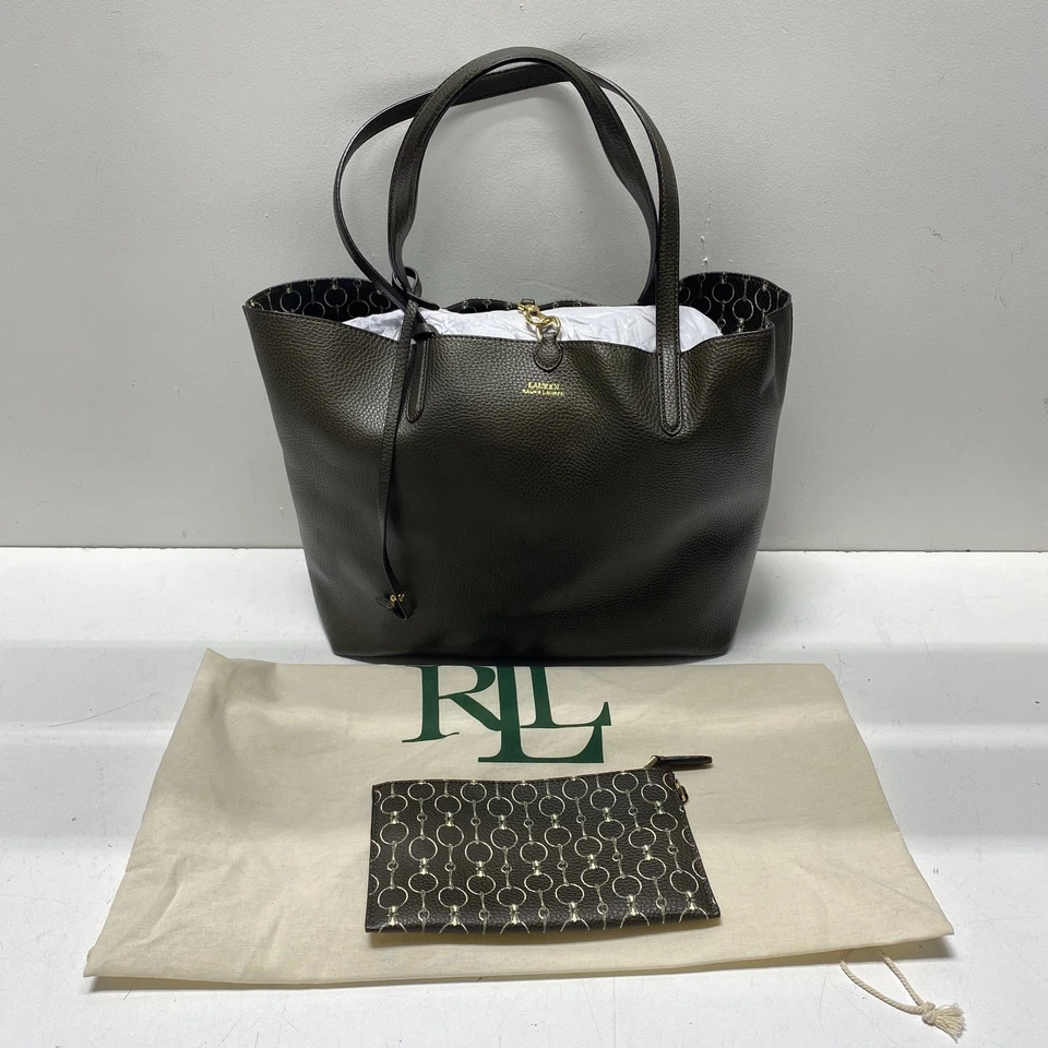 Bolso de mano Ralph Lauren de cuero marrón Foto 1 de 4