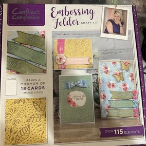 Crafter's Companion Embossing Folder Craft Kit#9 Makes Minimum 18 Cards NEW - Picture 1 of 2