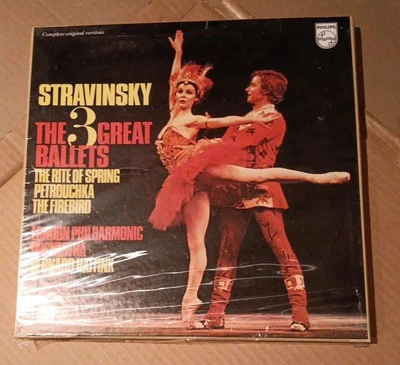 STRAVINSKY - The 3 Great Ballet 12" Vinyl Records 3 LP Box Set 1973 Sealed - Image 1 of 3