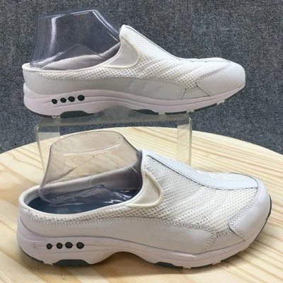 Easy Spirit туфли женщин 9 M путешествий время мул белая кожа закрытый носок плоскостях новый - Изображение 1 из 4