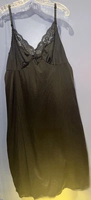 44” Waist Black Full Slip, Adjustable, Vintage Jaclyn Smith Kmart, NWT 44” Chest - Image 1 of 4