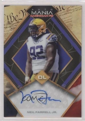2022 Mania American Football Rainbow Board Independence /15 Neil Farrell Jr Auto - Image 1 of 2