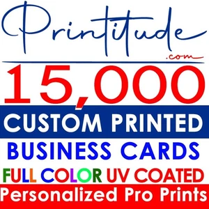 15000 Business Cards Thick CUSTOMIZED FULL COLOR UV Glossy Thick Offset Printed - Picture 1 of 1