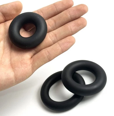 Мужские толстые силиконовые кольца-кокеты с рукавами-пенисами мягкие эластичные кольца-пенисы усилитель SM - Изображение 1 из 4