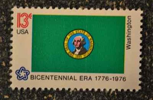 1976USA #1674 13c Bicentennial Era State Flags - Washington   Mint NH  VF   - Picture 1 of 1
