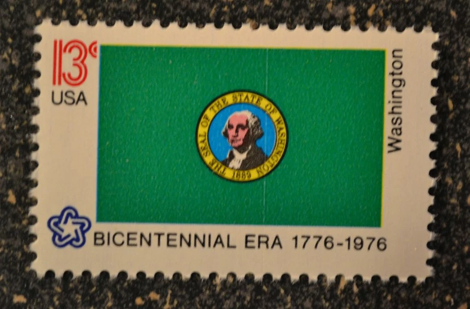1976USA #1674 13c Bicentennial Era State Flags - Washington   Mint NH  VF   - Image 1 of 1