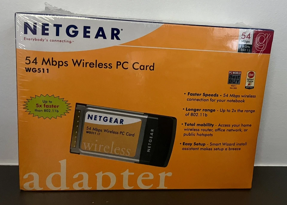NETGEAR 54Mbps WIRELESS PC CARD WG511 - image 1 of 1