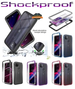 Funda LG K22 / K32 5G de doble capa híbrida degradado transparente dos tonos a prueba de golpes - Imagen 1 de 31