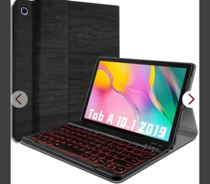 Funda con teclado retroiluminada para Samsung Galaxy Tab A 10,1" 2019 SM-T510 cubierta con soporte - Imagen 1 de 5