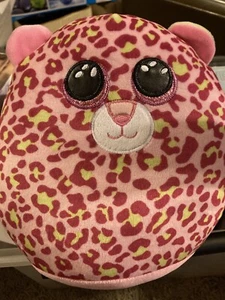 TY Squish-a-Boos 2021 LAINEY the Leopard Cushion Pillow 10” Tall - Picture 1 of 5