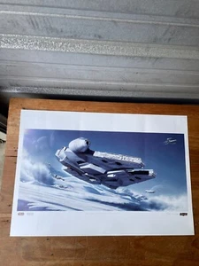 Malcolm Tween EXIT ECHO BASE Print Star Wars Celebration V Millennium Falcon #'d - Picture 1 of 14