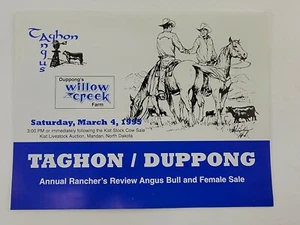 Subasta de ganado Taghon Angus/Duppong Bull Sale Ranchers Review - Mandan 1995 - Imagen 1 de 5