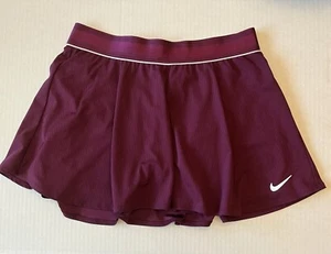 NikeCourt Dri-FIT Women's Size Large Maroon Tennis Pickleball Skirt Skort - Picture 1 of 7