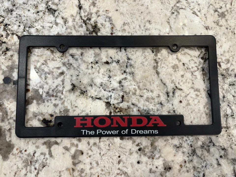 2x Brand New Honda "The Power of Dreams" License Plate Frame Civic Accord CRV - Image 1 of 1