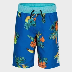 HURLEY Boys Swimsuit Swim Trunks Shorts Board Boardshorts Parrot Tucan Bird 12 L - Picture 1 of 3