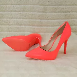 Zapatos de tacón alto mate Fabio Fucsia de 4,5" punta puntiaguda bomba 6-10 - Imagen 1 de 11