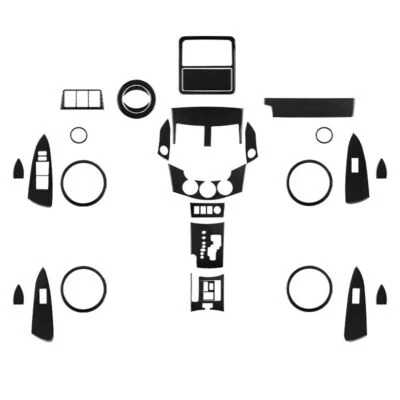 Juego completo de 30 piezas de embellecedores interiores de fibra de carbono para Toyota RAV4 2006-2012 Foto 1 de 4