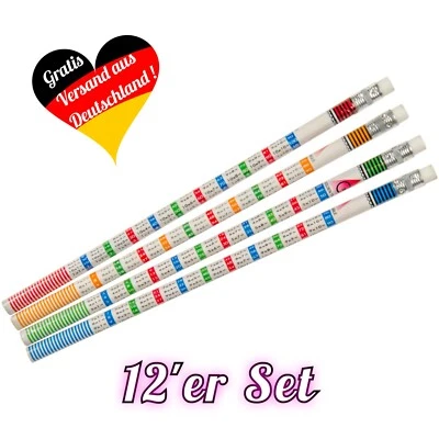 12 BLEISTIFTE 1x1 ⭐️ Kinder Bleistifte Rechen Bleistifte Bleistift Set Mitgebsel - Bild 1 von 4