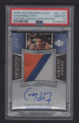 2005 UD EXQUISITE LIMITED LOGOS PATCH AUTO RPA CHANNING FRYE /50 PSA 10 GEM MINT - Image 1 of 2