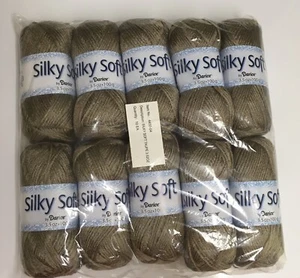 Silky Soft Yarn Taupe New in package 10 skeins Darice - Picture 1 of 8