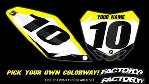 Suzuki RMZ450 05-06 Pre Printed Number plate Backgrounds F6 SERIES - Foto 1 di 1