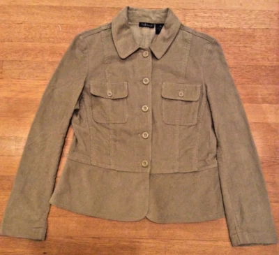 Mujer Willi Smith Tostado Pana Blazer Chaqueta Abrigo Deportivo Top Talla M 100% Algodón Foto 1 de 4