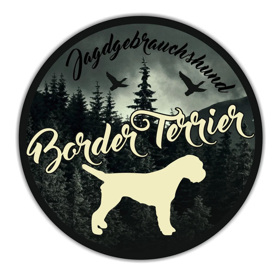 A_JGH Auto Aufkleber BORDER TERRIER Jagdhund Hundeaufkleber Hunde SIVIWONDER - Bild 1 von 1