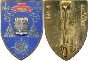 6° Régiment de Cuirassiers, cuirasse rivetée, épingle sertie, A. Bertrand (9171) - Picture 1 of 4