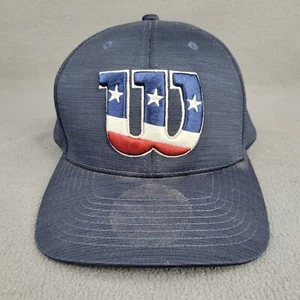 Wilson Golf Hat Mens Blue USA Snapback Performance Cap Stretch July 4th - Picture 1 of 9