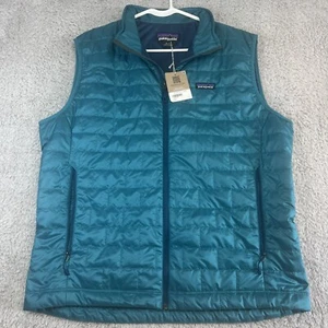 Patagonia Men's Size XL Nano Puff Vest Primaloft Full Zip Insulated Quilted Teal - Picture 1 of 6