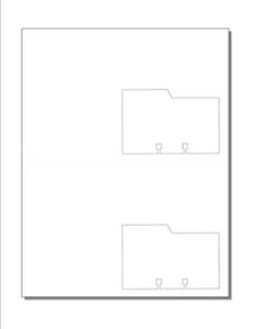 Note Cards, 2-UP w Di-Cut L-Tab File Cards, on 8.5"x 11" White Vellum-250 Sheets - Picture 1 of 1