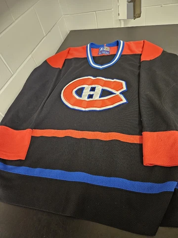 Starter Jersey Mens Large Montreal Canadiens Black Vintage Hockey NHL Cover