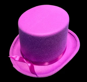 Super Deluxe PURPLE TOP HAT Magic Magician Pimp Adult Mad Hatter Willy Wonka Cap - Picture 1 of 8