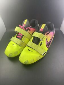 Size 8 - RARE Nike Romaleos 2 ‘Multi-Color’ Volt Pink 476927-999 Lifting Shoe