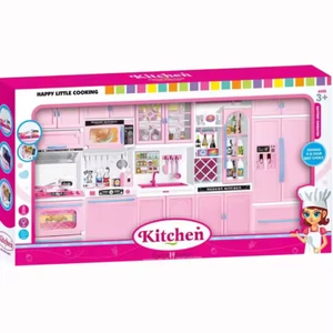 Doll Modern Kitchen Mini Playset|Kitchen Toys Pretend Play w/ light &sounds - Picture 1 of 12