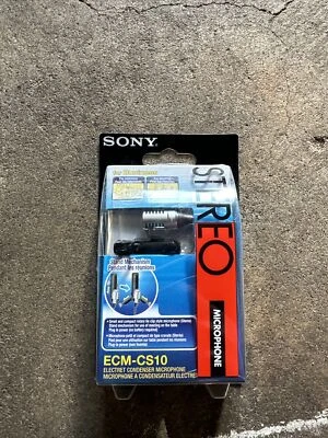 SONY ECMCS10 Electret Condenser Mic PROFESSIONAL MICROPHONE ECM-CS10 NOS SEALED - Image 1 of 2