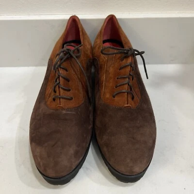 ZAPATOS MUJER PAS DE ROUGE ITALIANOS GAMUZA ESTILO OXFORD MINIMALISTAS UE 39.5 US 8.5/9 Foto 1 de 4