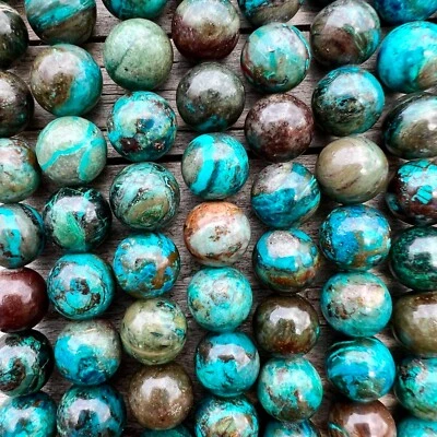 Echte Chrysokoll Edelstein 6mm Perlen 38cm Strang Lose Perlen Schmuckherstellung - Bild 1 von 4