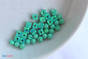 VENTA 4MM Cubo Redondo Suelto Verde Ópalo Cuadrado Espaciador Cuentas Joyería Fabricación de 12 piezas - Imagen 1 de 7