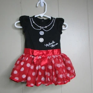 Vestido Tutú Bebé Disney 6M 6 Meses Minnie Mouse Rojo Blanco Lunares - Imagen 1 de 12