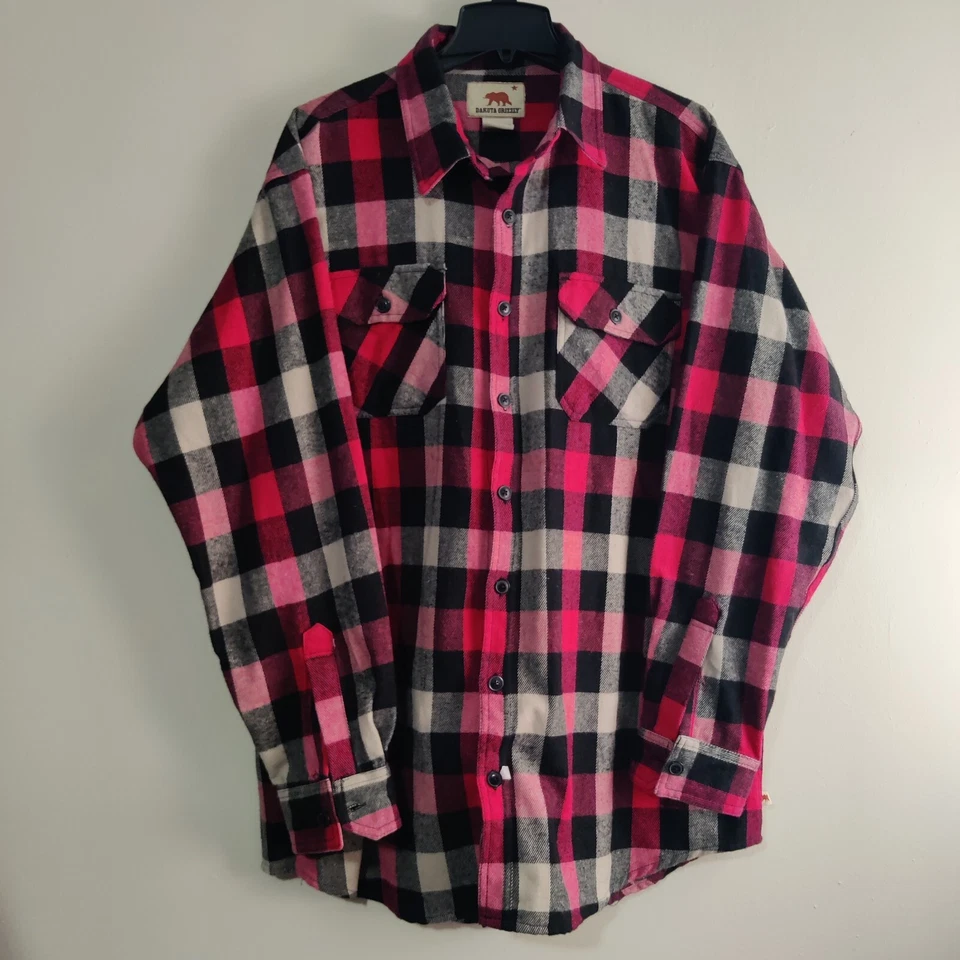 Dakota Grizzly Flannel Shirt Mens 2XL Button Up Plaid Western Red Long Sleeve - Image 1 of 4