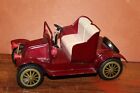 VERY NICE TIN FRICTION POWERED MAROON OLDTIMER ANTIQUE ROADSTER CAR VERY COOL