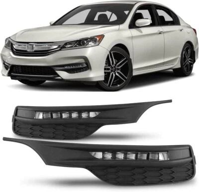 Luces antiniebla para Honda Accord 2016 2017 sedán luces de parachoques LED kits de interruptores de cableado Foto 1 de 4