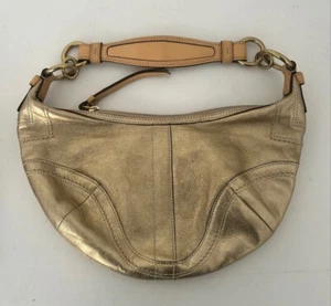 Vintage Umhängetasche Coach Gold Leder für Damen - Bild 1 von 3