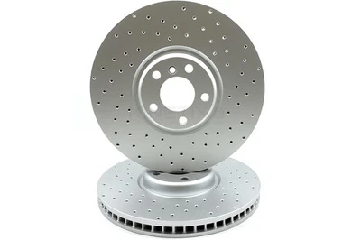 PARA BMW X5 50i M SPORT E70 F15 PAR DE DISCOS DE FRENO DELANTEROS PERFORADOS CRUZADOS 385mm - Imagen 1 de 4