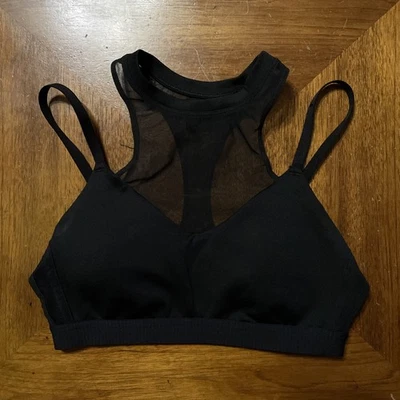 Adidas Sujetador Deportivo Negro Atlético Gimnasio Malla Tirantes Espalda Corredora Mujer’s Talla Pequeña Foto 1 de 3