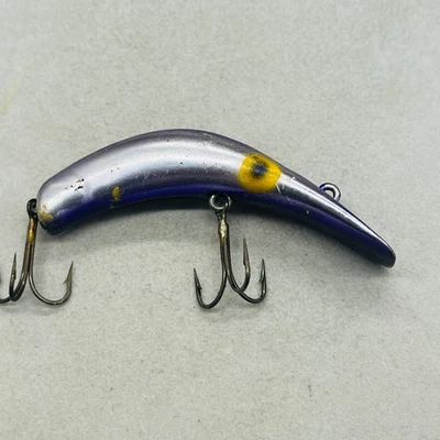 Señuelo de pesca vintage LAZY IKE 3 MI-3 MP “púrpura metálico” RARO Y DIFÍCIL DE ENCONTRAR Foto 1 de 4