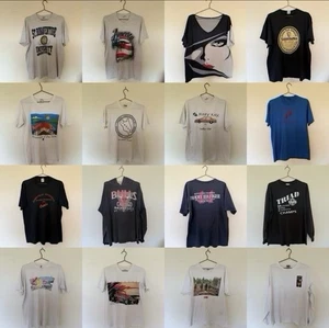 Vintage Distressed T-Shirt Lot 16 Single Stitch Stitch Made In USA Grunge Resell - Picture 1 of 24