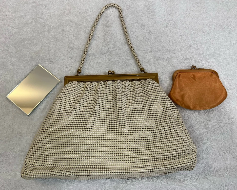 Vintage Whiting & Davis Co Mesh Bag Evening Dance Purse W/original Coin Purse - Image 1 of 4